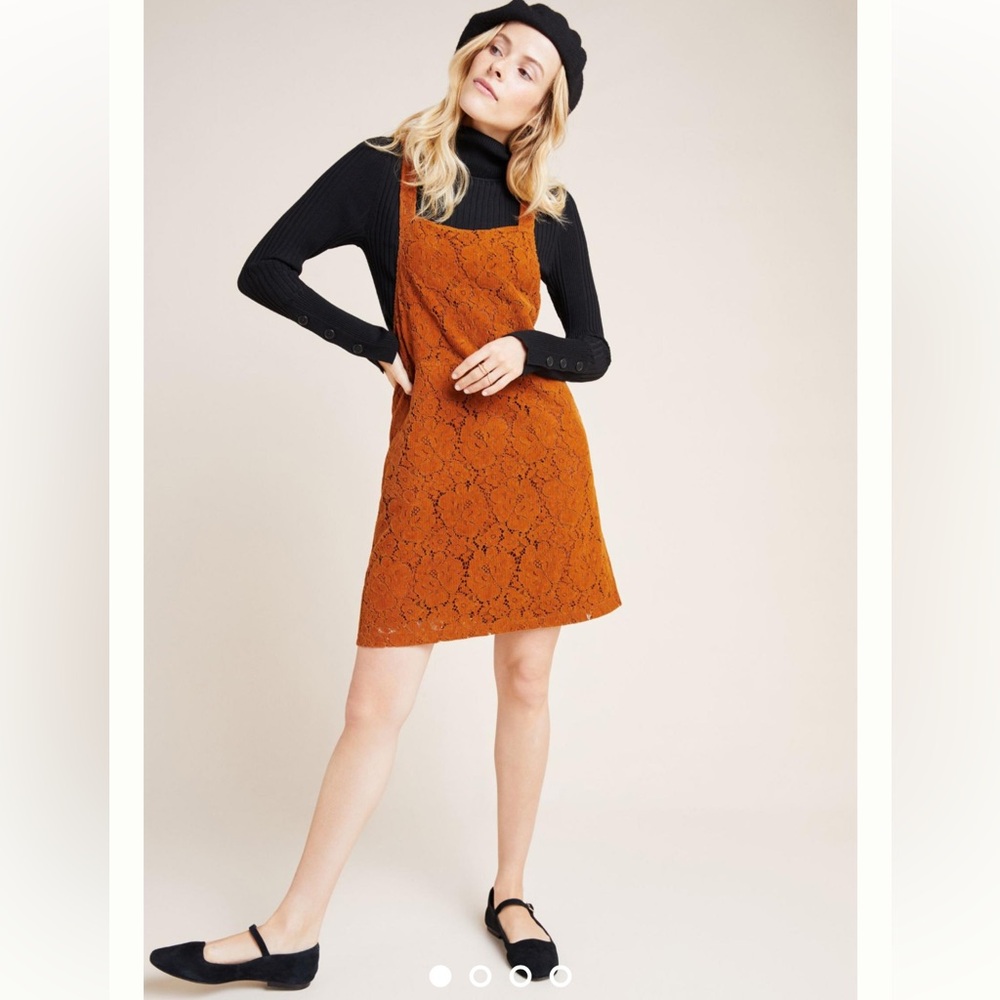 HTF Anthropologie DOLAN Collection Hattie Corduroy Overall Dress & Blouse Small